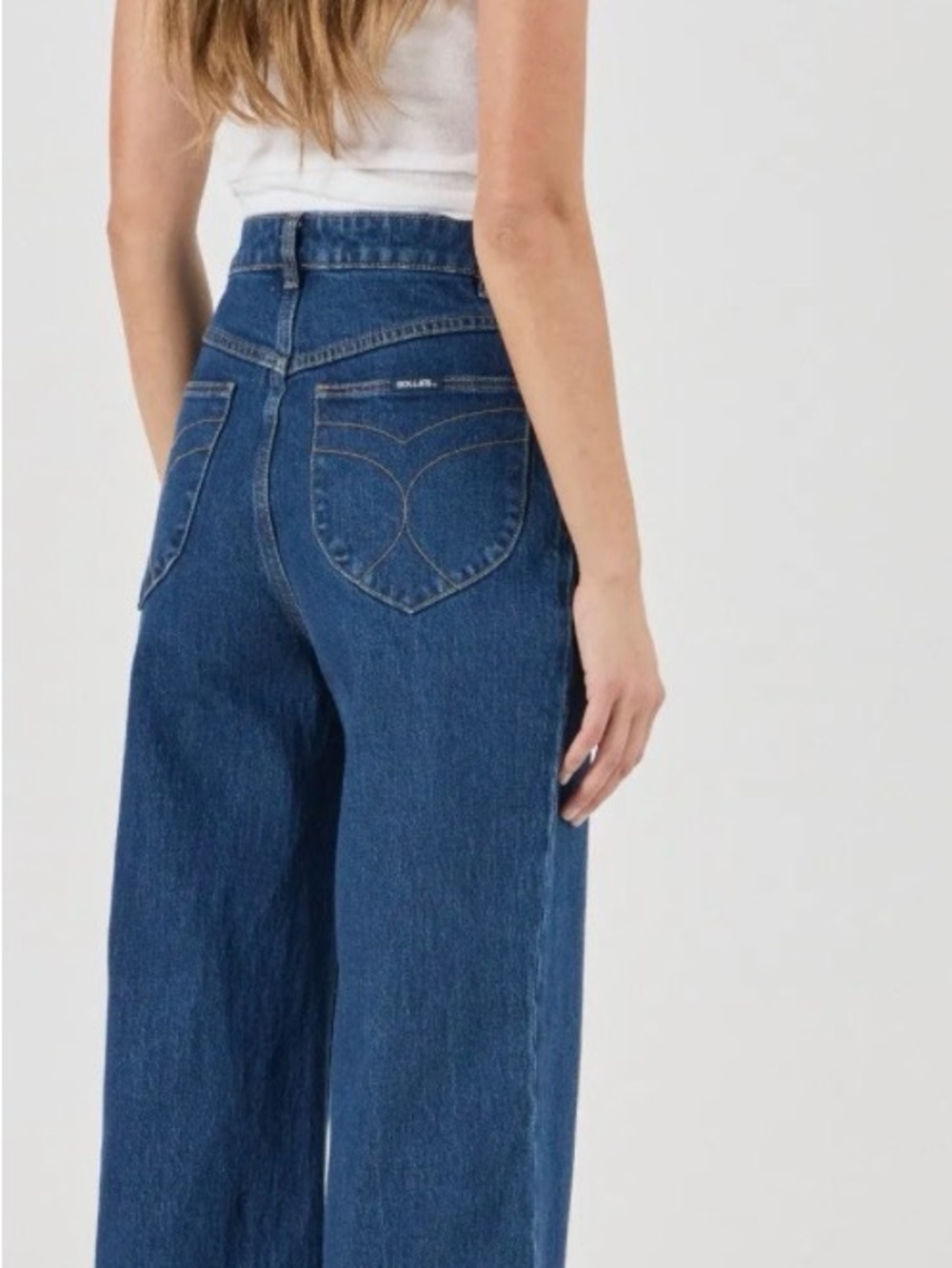 ROLLA'S Blue High-Rise Wide Leg Jeans